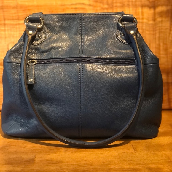 Tignanello Indigo Leather Satchel/Tote - Picture 2 of 7